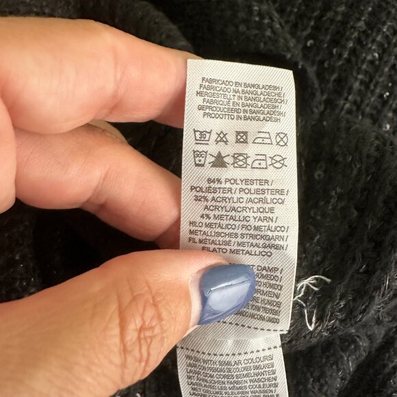 2/$24 Atmosphere Crew Neck Sweater Long Sleeve Black 8 #A0435 TRB3 - Picture 6 of 7